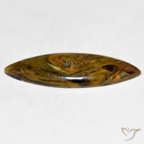 Pietersite Multicolore naturale da 6.06 ct, Taglio marquise, Opaco