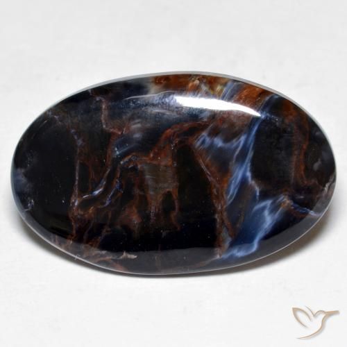 12.96ct Naturale Multicolore Pietersite, Ovale, Opaco