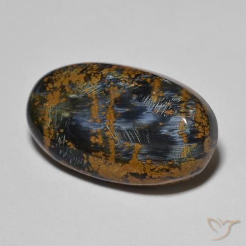 11.58ct Naturale Multicolore Pietersite, Ovale, Opaco