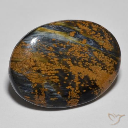 11.82ct Naturale Multicolore Pietersite, Ovale, Opaco
