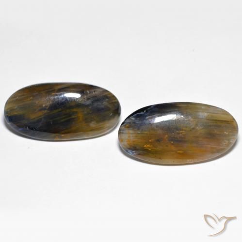 22.72ctw Naturale Multicolore Pietersite, Ovale, Opaco