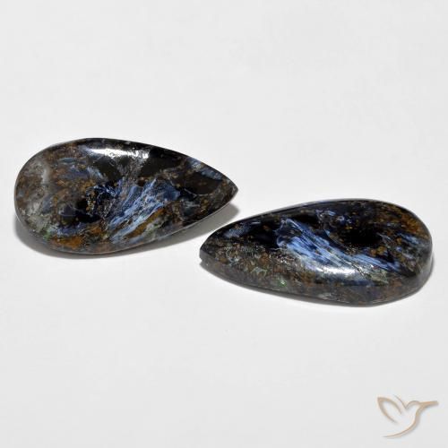 Gemme di Pietersite Multicolore naturale da 14.24 ct, Forma a pera, Opaco