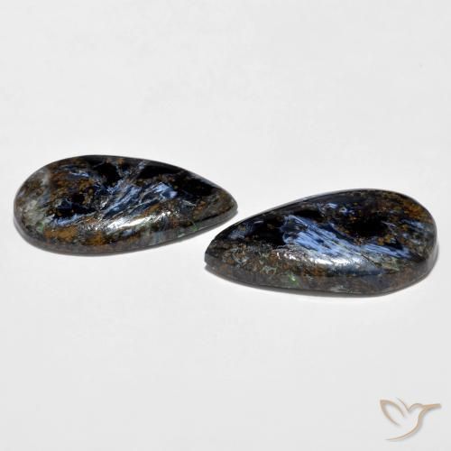 Gemme di Pietersite Multicolore naturale da 14.24 ct, Forma a pera, Opaco
