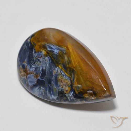 12.01ct Naturale Multicolore Pietersite, Forma a pera, Opaco