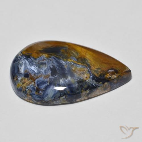Pietersite Multicolore naturale da 12.01 ct, Forma a pera, Opaco