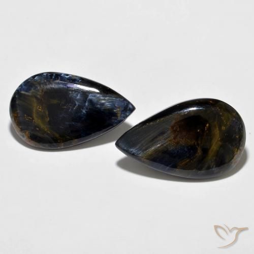 16.86ctw Naturale Multicolore Pietersite, Forma a pera, Opaco