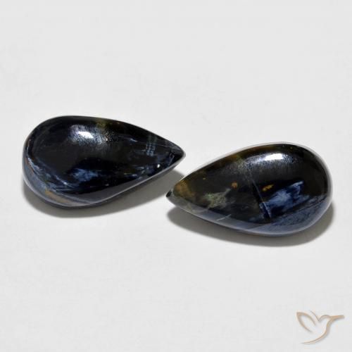 7.26ctw Naturale Multicolore Pietersite, Forma a pera, Opaco
