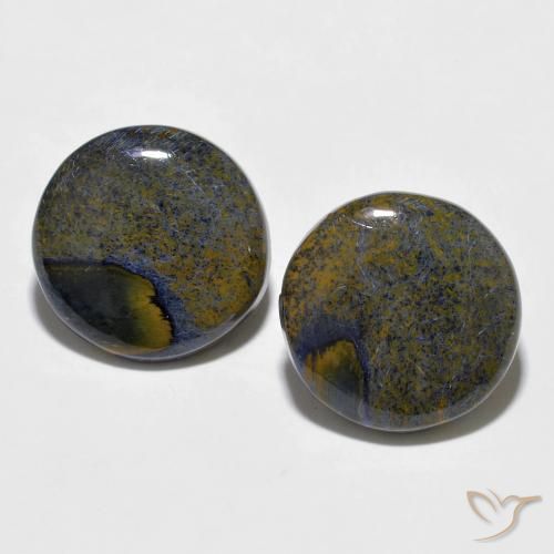 6.89ctw Naturale Multicolore Pietersite, Rotondo, Opaco