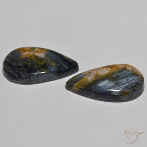 Gemme di Pietersite Multicolore naturale da 11.31 ct, Forma a pera, Opaco
