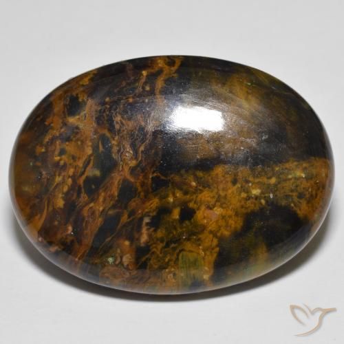35.70ct Naturale Multicolore Pietersite, Ovale, Opaco