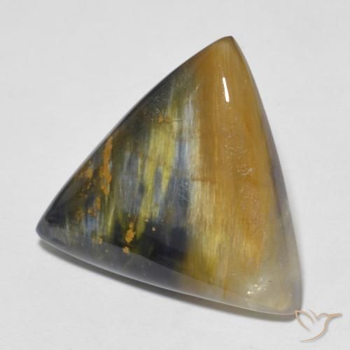 Pietersite Multicolore naturale da 10.21 ct, Taglio trillion, Opaco