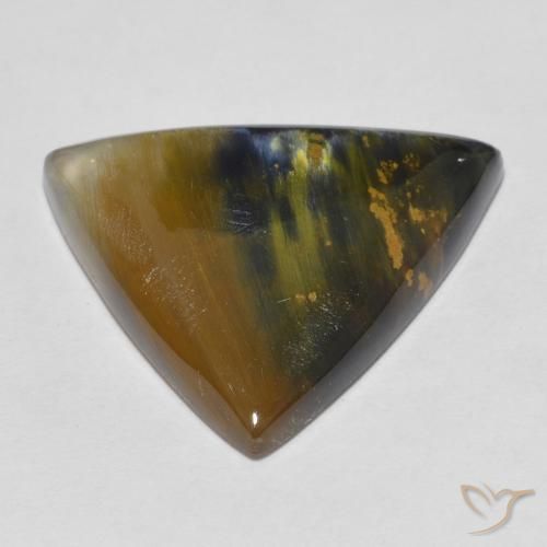 Pietersite Multicolore naturale da 10.21 ct, Taglio trillion, Opaco