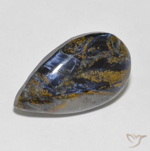 10.55ct Naturale Multicolore Pietersite, Forma a pera, Opaco