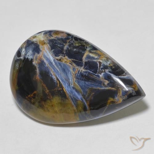 Pietersite Multicolore naturale da 18.93 ct, Forma a pera, Opaco