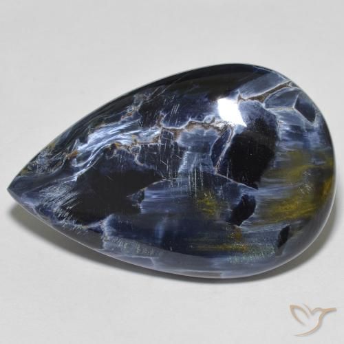 25.13ct Naturale Multicolore Pietersite, Forma a pera, Opaco