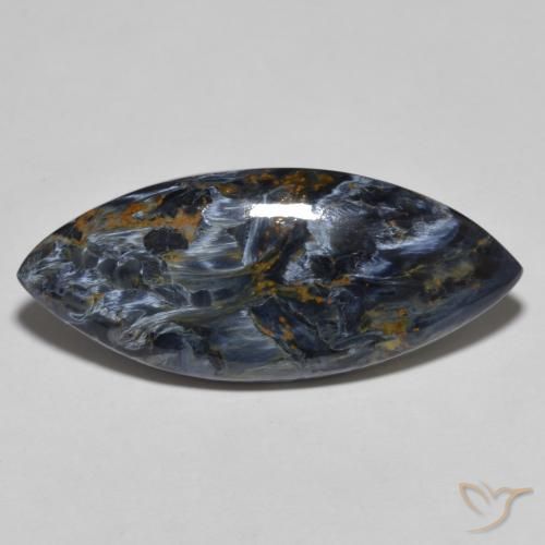 15.65ct Naturale Multicolore Pietersite, Taglio marquise, Opaco