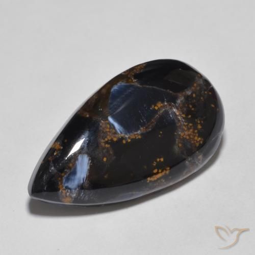 Pietersite Multicolore naturale da 11.21 ct, Forma a pera, Opaco