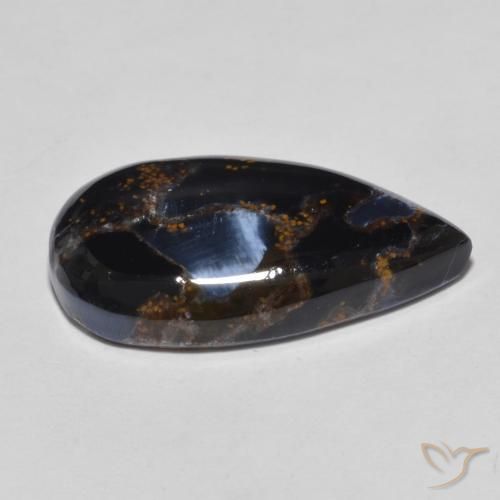 Pietersite Multicolore naturale da 11.21 ct, Forma a pera, Opaco