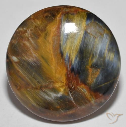 27.55ct Naturale Multicolore Pietersite, Rotondo, Opaco