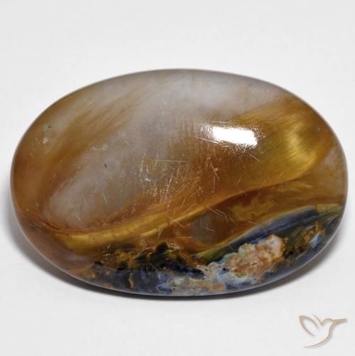 20.81ct Naturale Multicolore Pietersite, Ovale, Traslucido