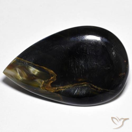 27.85ct Naturale Multicolore Pietersite, Forma a pera, Opaco