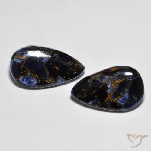 12.05ctw Naturale Multicolore Pietersite, Forma a pera, Opaco