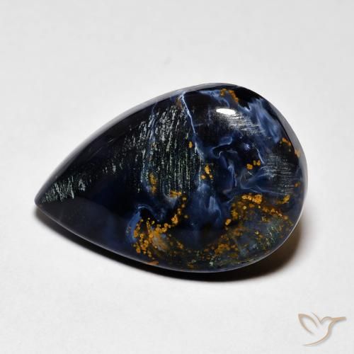 6.58ct Naturale Multicolore Pietersite, Forma a pera, Opaco
