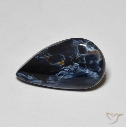 2.66ct Naturale Multicolore Pietersite, Forma a pera, Opaco