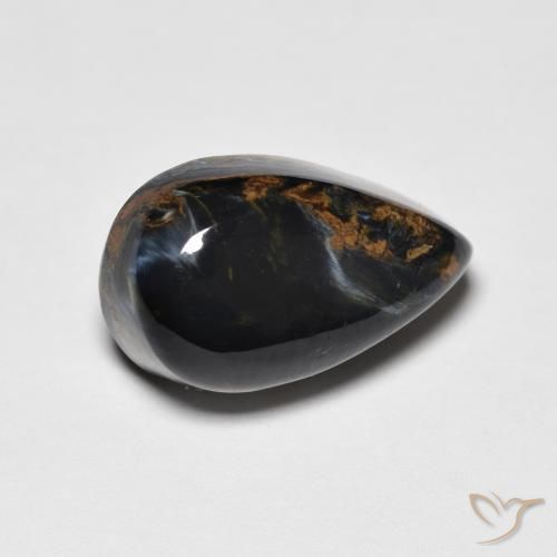 Pietersite Multicolore naturale da 4.14 ct, Forma a pera, Opaco