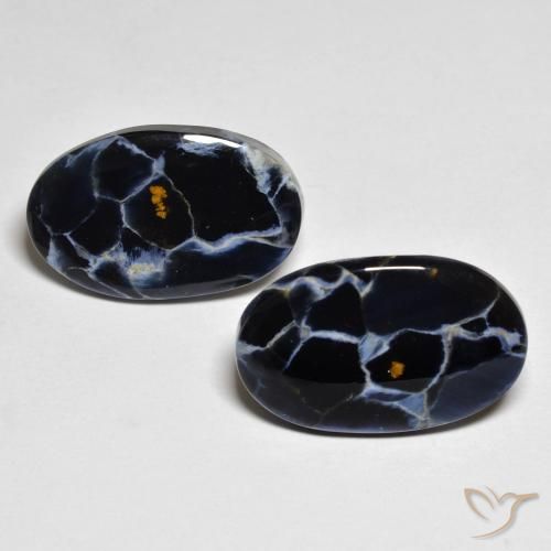 12.58ctw Naturale Multicolore Pietersite, Ovale, Opaco