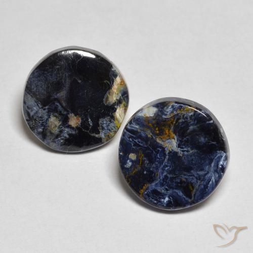 4.46ctw Naturale Multicolore Pietersite, Rotondo, Opaco