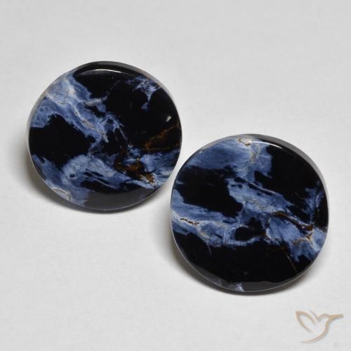 9.87ctw Naturale Multicolore Pietersite, Rotondo, Opaco
