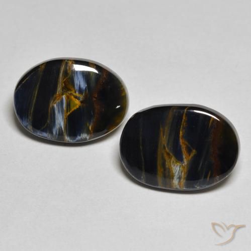 5.37ctw Naturale Multicolore Pietersite, Ovale, Opaco