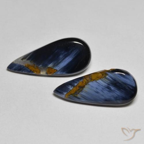 4.86ctw Naturale Multicolore Pietersite, Forma a pera, Opaco