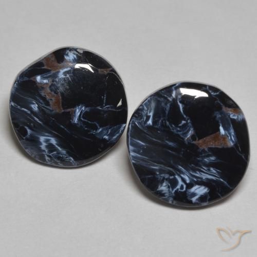 5.05ctw Naturale Multicolore Pietersite, Rotondo, Opaco