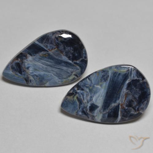 8.69ctw Naturale Multicolore Pietersite, Forma a pera, Opaco