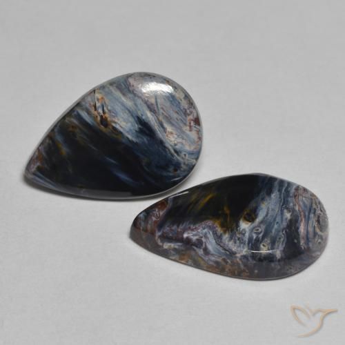Gemme di Pietersite Multicolore naturale da 5.95 ct, Forma a pera, Opaco