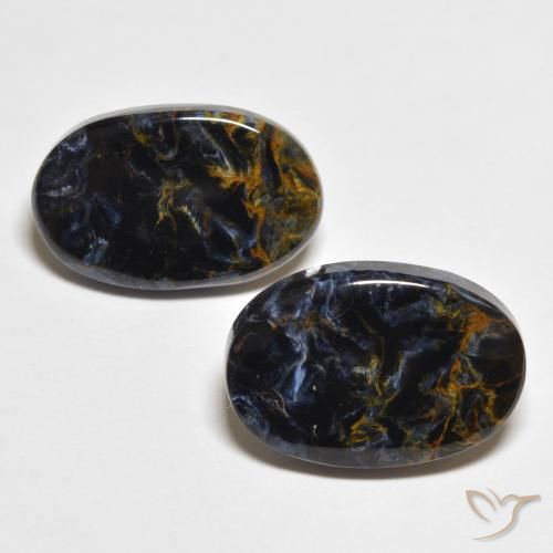 8.84ctw Naturale Multicolore Pietersite, Ovale, Opaco