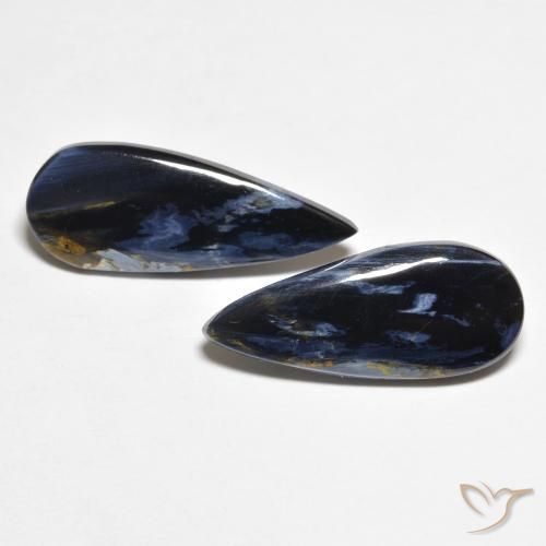 5.47ctw Naturale Multicolore Pietersite, Forma a pera, Opaco