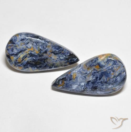 10.36ctw Naturale Multicolore Pietersite, Forma a pera, Opaco