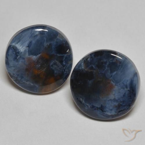 6.28ctw Naturale Multicolore Pietersite, Rotondo, Opaco