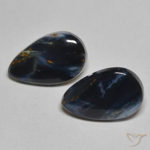 2.70ctw Naturale Multicolore Pietersite, Forma a pera, Opaco