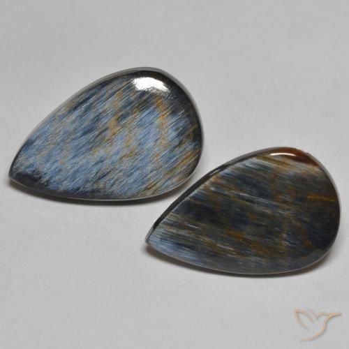 8.20ctw Naturale Multicolore Pietersite, Forma a pera, Opaco