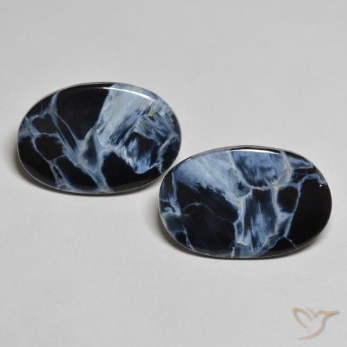 11.56ctw Naturale Multicolore Pietersite, Ovale, Opaco