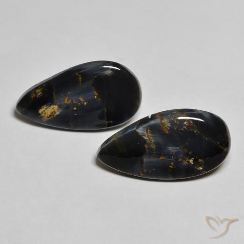 7.21ctw Naturale Multicolore Pietersite, Forma a pera, Opaco