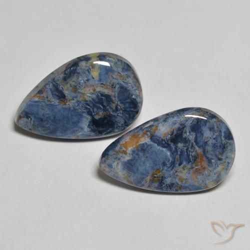 7.67ctw Naturale Multicolore Pietersite, Forma a pera, Opaco