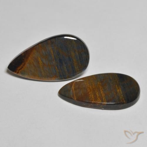 Gemme di Pietersite Multicolore naturale da 10.63 ct, Forma a pera, Opaco