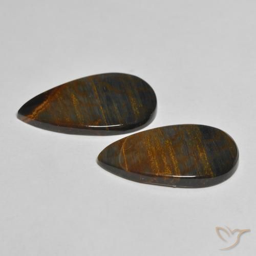 Gemme di Pietersite Multicolore naturale da 10.63 ct, Forma a pera, Opaco