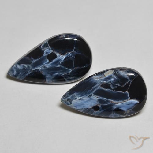 9.55ctw Naturale Multicolore Pietersite, Forma a pera, Opaco