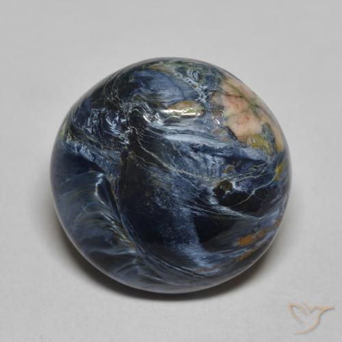 6.82ct Naturale Multicolore Pietersite, Rotondo, Opaco